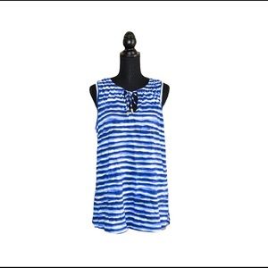 NWT Michael Kors Tie-Neck Sleeveless Blouse